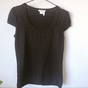 Alberto Makali Black sweater with cap sleeves, L